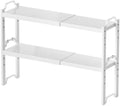 Narrow Expandable Cabinet Shelf Organizer, Kitchen Countertop Storage by X-cosrack