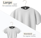 Velvet Hangers Felt Clothes Hangers 30 Pack Black Grey/18 XL - Image 3