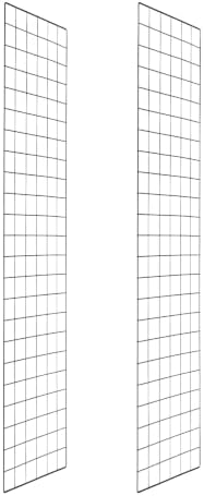 PATIKIL Wire Grid Panels Gridwall Panel 47" x 12" Black 2Pcs by PATIKIL