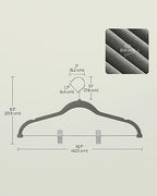 SONGMICS 20-Pack Pants Hangers, Velvet Hangers with Adjustable Clips - Image 6