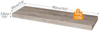 HOOBRO Floating Shelves for Wall, Wall Mounted Shelf Set of 2, 31.5" Hanging Shelf with Invisible Brackets, for Wall Decor Storage in Bathroom Bedroom Kitchen Living Room Office, Greige BG80BJP201 - Image 3