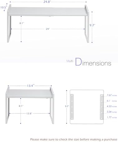 Nxconsu Kitchen Cabinet Shelf Organizers, Countertop Riser, 10.5" 1 Pack - Image 3
