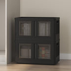 FLEXIMOUNTS 75 QT Stackable Plastic Storage Bins With Lids, Black by FLEXIMOUNTS