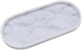OOBOOB Oval Natural Marble Bathroom Tray for Decor Countertop, Marble Vanity Tray for Candles Perfume, Jewelry, Cosmetics, Elegant Vanity Organizer for Jewelry, Perfume by Unknown