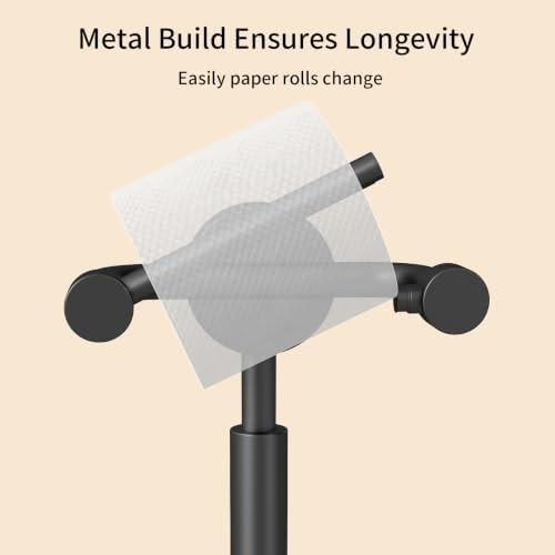 YUMORE 5.28lbs Heavy Duty Toilet Paper Holder Stand Heavy Weighted Base - Image 5