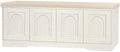 DINZI LVJ Shoe Storage Bench with Cushion, Door, Rustic White 47.2"LX17.7"H by DINZILVJ