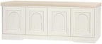 DINZI LVJ Shoe Storage Bench with Cushion, Door, Rustic White 47.2"LX17.7"H by DINZILVJ