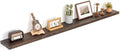 Floating Shelves for Wall Decor, 8 Inch Deep Rustic Solid Elm Wood Floating Shelves Wall Mounted, Wall Shelves with Invisible Bracket for Living Room Bathroom Bedroom Kitchen, 72 Inch Set of 1, Walnut by FLYJOE