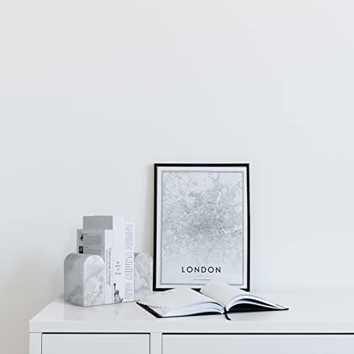 Koville African Natural Marble Bookends for Shelves, Non-Slip Book Ends, 13LBS Ultra Heavy Duty Marble Book Holder Organizer, Apartment Decor for Movies/CD/Video Games(Namib Fantasy) - Image 6