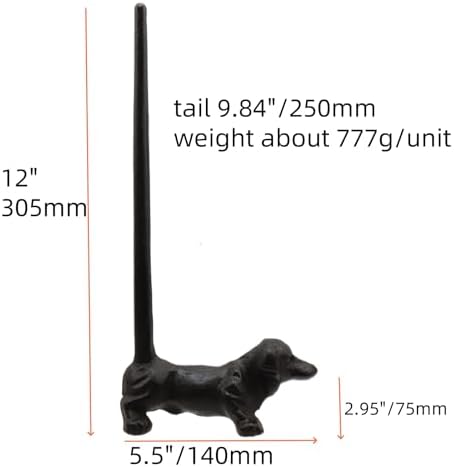 Dog Cast Iron Toilet Tissue Holder,Toilet Paper Holder for Kitchen - Image 2