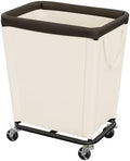 StorageWorks Laundry Hamper with Wheels, 210L Rolling Beige Basket by StorageWorks