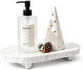 White Calacatta Marble Tray for Bathroom Vanity, 9.8x5.9In by Unknown