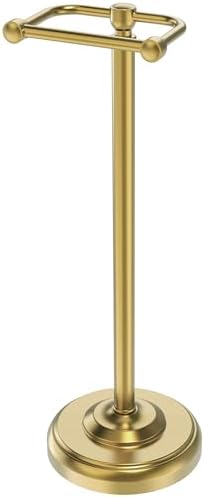 Toilet Paper Holder Stand,Free Standing Toilet Paper Holder,Modern Post Pivoting Toilet Paper Stand with Stable Weighted Base,SUS304 Stainless Steel Tissue Roll Holder Stand for Bathroom,Brushed Gold by WZRUA