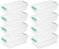 novelinks 4 Quart Clear Plastic Storage Containers with Lids (8 Pack) by novelinks