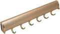 TAG Hardware Designer 6-Hook Expandable Valet Belt Rack, 13.75-Inch Extendable Wardrobe Closet Organizer Rod (Matte Gold) by HardwareforHomeBusiness