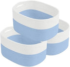 ECDYQXVU 15x10x9 Inch Woven Cotton Rope Storage Basket, 3 Pack by ECDYQXVU