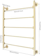 Scarf Organizer Wall Mounted, 5-Tier Scarf Display Rack, Metal Spiral Scarf Holder Belt Pants Hijab Hanger for Clothing Retail Store Home, 23.6" x 3.9" x 29.5"(Gold) - Image 6