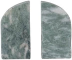 Creative Co-Op Half Arch Marble Bookends, Green - Image 3