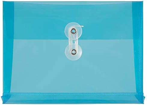 JAM PAPER Plastic Envelopes with Button & String Tie Closure - Index Size - 5 1/2 x 7 1/2 - Assorted Colors - 24/Pack - Image 4