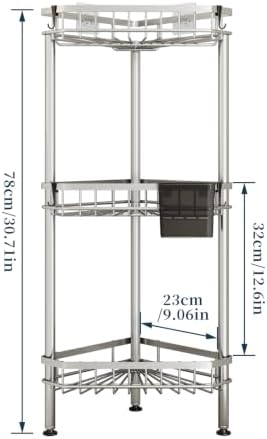 Consumest Corner Shower Caddy Stand - Rustproof Bathroom Organizer&Storage - Image 6