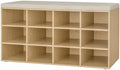 DINZI LVJ Shoe Storage Bench with Cushion, 40.9" Cubby Shoe Rack, 12-Cubby by DINZILVJ
