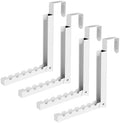 BAKON Over The Door Hanger Folding Clothes Drying Rack, Folding Hanging Coat Rack for Indoor Laundry Room Compact Small Space Foldable Portable Clothing Hanger Hook Collapsible- 4 Pack(White) by BAKON