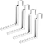 BAKON Over The Door Hanger Folding Clothes Drying Rack, Folding Hanging Coat Rack for Indoor Laundry Room Compact Small Space Foldable Portable Clothing Hanger Hook Collapsible- 4 Pack(White) by BAKON