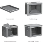 Homsorout Stackable Storage Bins with Lids - Large Decorative Basket with Lids, Fabric Foldable Closet Organizer Bins, Shelf Organizer for Living Room, Dorm, 5 Pack, Grey - Image 7