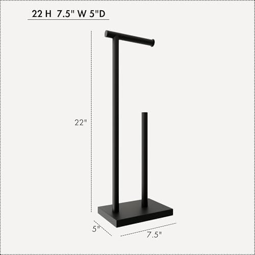 GRANDMIX Stylish Standing Toilet Paper Stand in Simple Shape | Freestanding Bathroom Organizer for Multiple Papers | Modern Look Stand for Modern Bathrooms and Guest Restrooms - Image 7