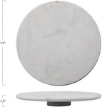 Creative Co-Op Marble Lazy Susan, White - Image 4