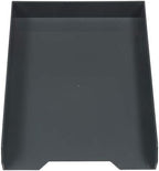 JAM PAPER Stackable Paper Trays - Grey - Desktop Document, Letter, & File Organizer Tray - 2/Pack - Image 2