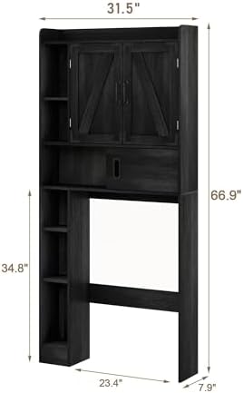 ChooChoo Over The Toilet Storage Cabinet with Sliding Door - Image 2