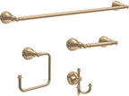 Delta Mylan 4-Piece Bathroom Set Champagne Bronze 18" Towel Rack, Toilet Paper Holder, Hand Towel Holder, Hook| Bathroom Accessory Set Towel Holder 4-Piece Hardware MYN64-CZ by Unknown