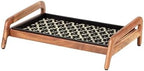 Anji Mountain Heavy Duty Waterproof Wooden Shoe Storage Mat Organizer/Boot Storage Tray Multi Use for Entryway with Coir, Black and Ivory Insert, 1 Tier, Fits 2 Pair (26.5" Wide) by AnjiMountain