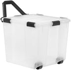IRIS USA Storage Bins with Lids, WeatherPro Wheeled 106 Qt, Plastic, 3 Pack - Image 4