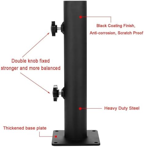 Patio Umbrella Base Heavy Duty Umbrella Holder Outdoor Umbrella Base Stand Mount Double Hand-Turn Knob for Deck,Patio, Dock,Boat,Courtyard Balcony,Garden,Pontoons,Picnic Table - Image 3