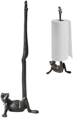 Black Cast Iron Paper Towel Holder Countertop, Frog Leg Toilet Paper Holder Stand, Stable & Durable, Cute Funny Animal Rustic Decor Paper Roll Holder for Bathroom & Kitchen by Jeonz