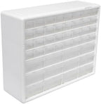 Akro-Mils 44-Drawer Plastic Storage Cabinet, 20"W x 6"D x 16"H, White by Akro-Mils