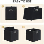 13x13 Storage Cubes Basket Containers for Shelf Cabinet Bookcase Boxes - Image 4