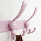 Dseap Coat Rack Wall Mount 37 Inch, Heavy Duty 12-Gauge Base vs Flimsy 1mm, Double-Thick Solid Anti-Snap Hooks, 16” Stud-Mount, Stainless Steel 10-Hook Hanger for Closet Entryway, Pink - Image 2
