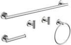 Brushed Nickel Bathroom Hardware Accessories Set 5 Pcs by HOMEMYSTIQUE