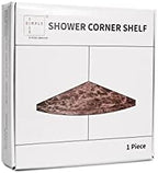 Genuine Marble Corner Shelf for Bathroom Shower Wall, 9"X9"X5/8", Both Sides Polished (EDMT9SHE - Emperador Dark) - Image 6