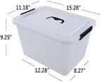 Farmoon 20 Quart Clear Latching Storage Bin, 4 Packs Lidded Storage Boxes - Image 3