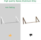 Laundry Room Drying Rack Wall Mounted Clothes Hanger Folding Wall Coat Racks Aluminum Home Storage Organiser Space Savers White 2 Rakcs with Rod - Image 4
