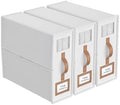 3 Pack Foldable Bed Sheets Set Organizers and Storage(King & Queen Size),Linen Fabric Closet Organizers with Window,Folding Bedding Storage Box for Bedsheets and Pillow Cube Organizer-White by BigPonPon