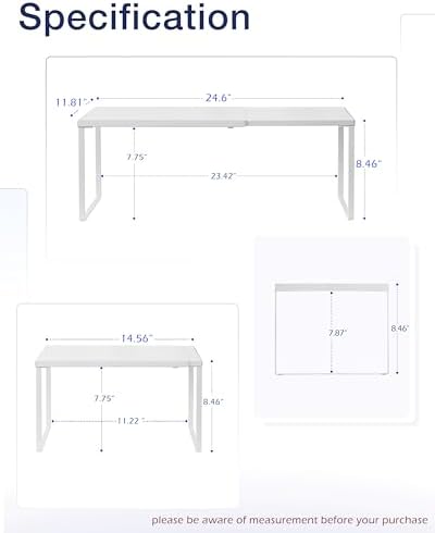 Nxconsu Expandable Cabinet Shelf, Shelf Riser for Cabinets, 11.8" White - Image 3