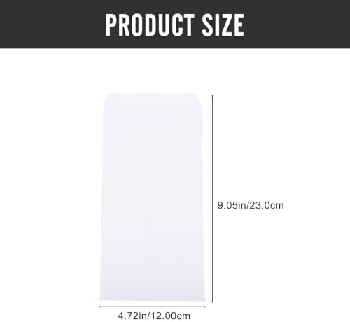100Pcs Thickened Blank White Paper Envelopes for Business Cash Receipt Storage Tear-resistant Organizer Bags for Mailing Photo Voucher Protection - Image 2