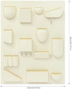 Creative Wall Storage Rack ABS Multi-Grid Storage (White) - Image 3