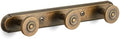 Coat Rack Wall Mounted, Antique Brass Zinc Alloy with 3 Hooks by Deuschwer