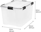 IRIS USA 2 Pack WeatherPro Plastic Storage Bins with Lids, 74 Qt, Black - Image 2